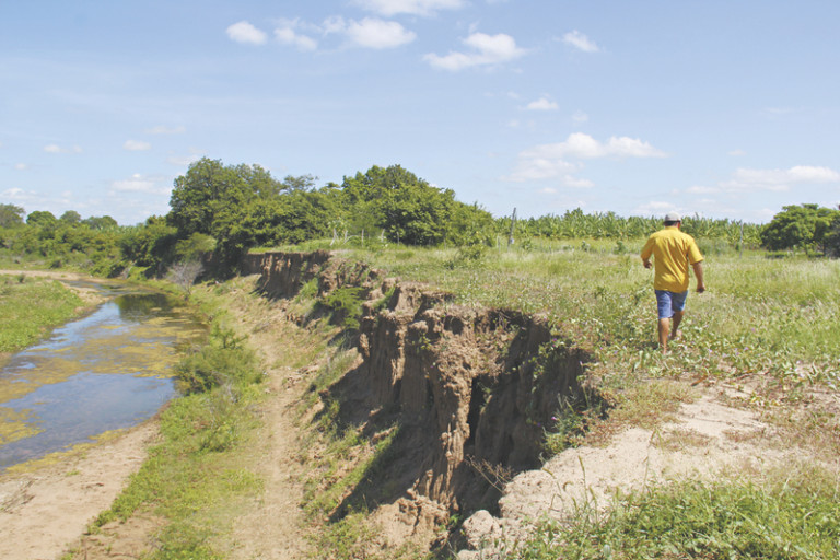 Desmatamento das margens ameaça o Rio Jaguaribe